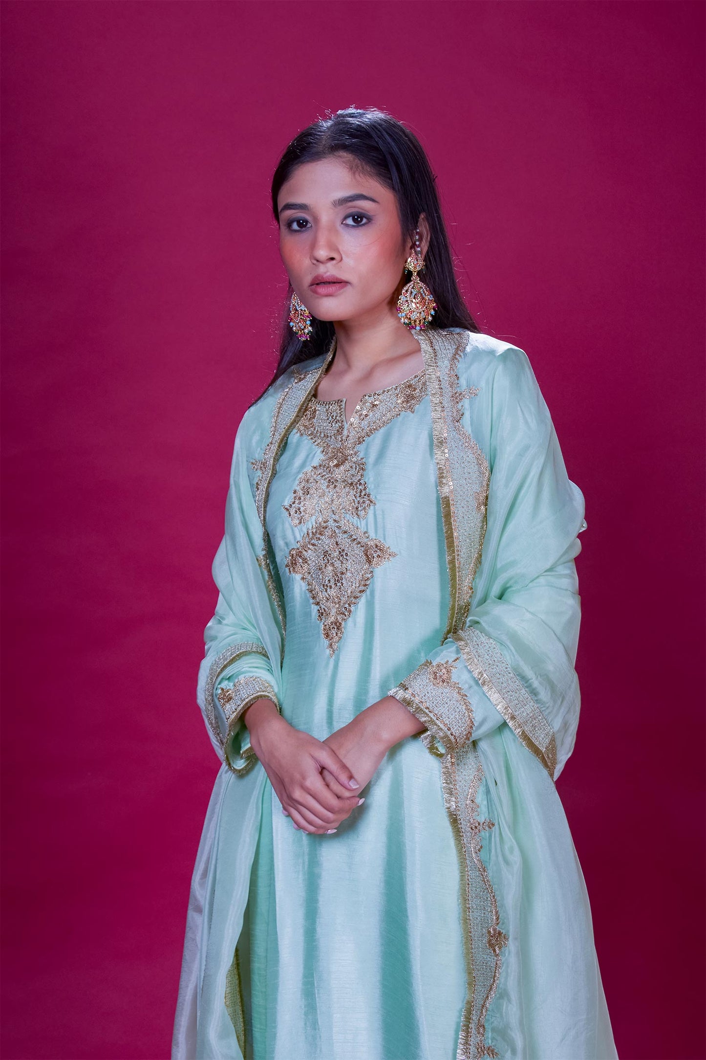 Aanya - Light Green Embroidered Kurta