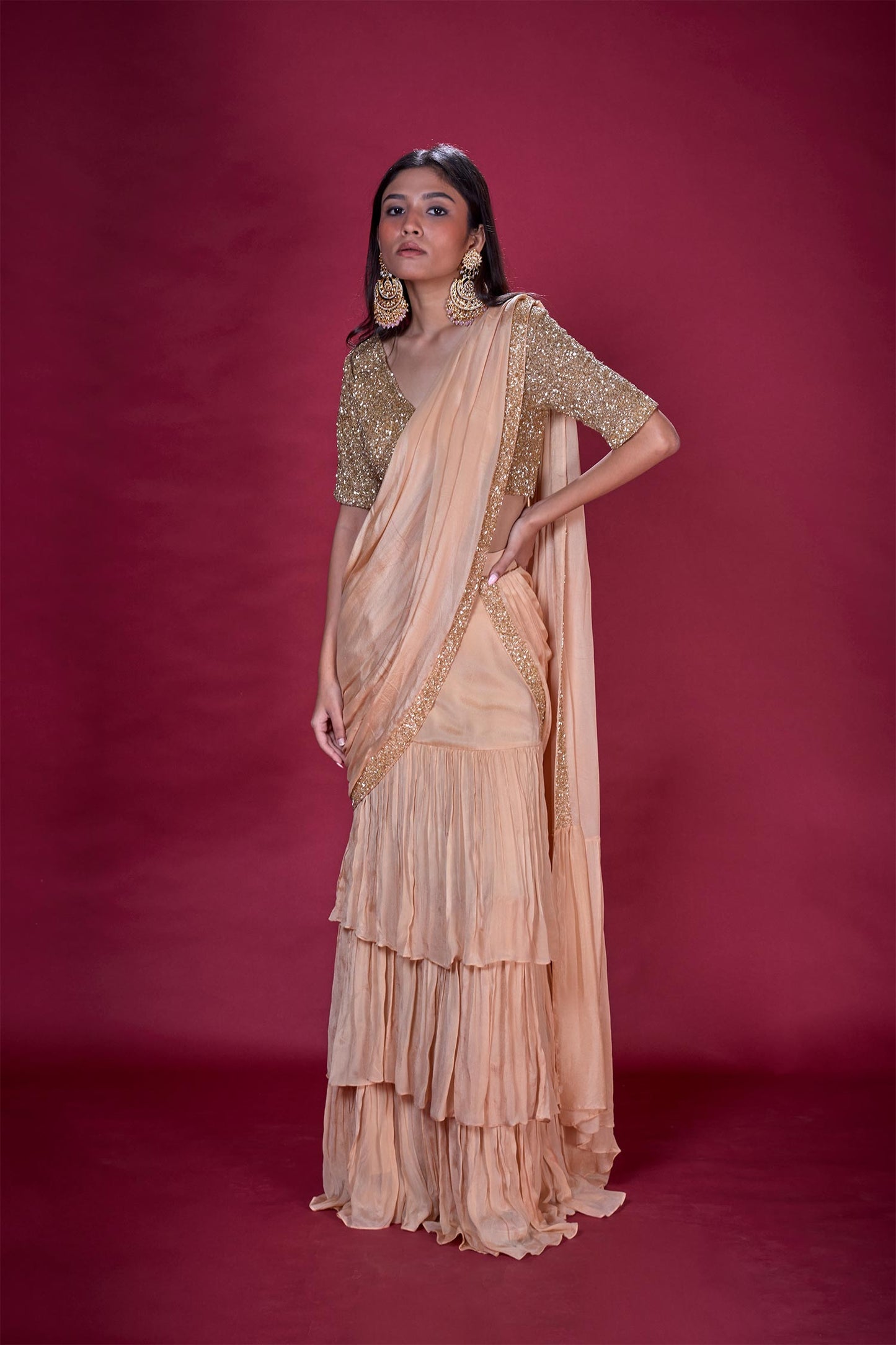 Eira - Gold Blouse & Saree