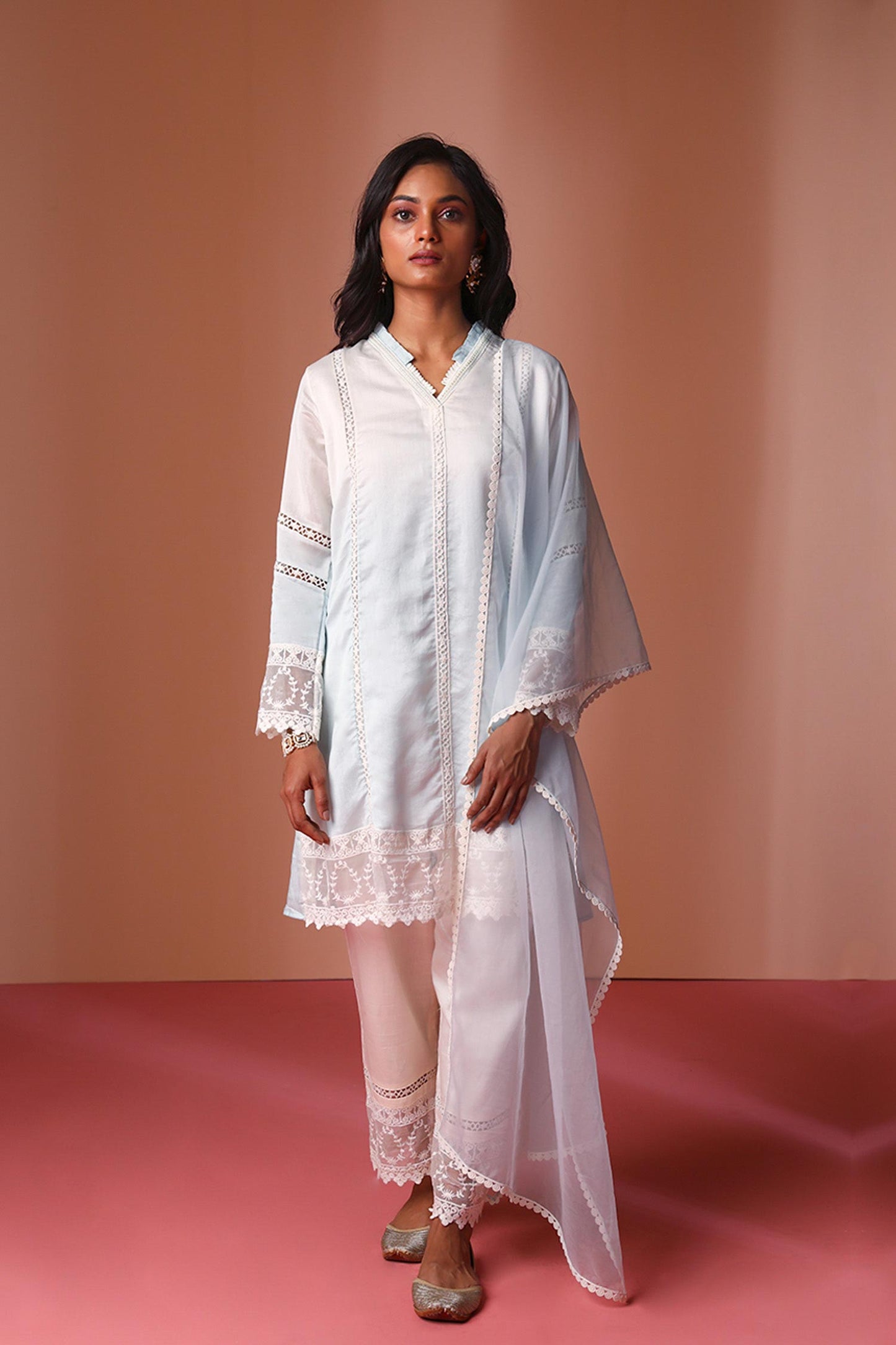 Alizeh - Pastel Blue Ombre Kurta Set