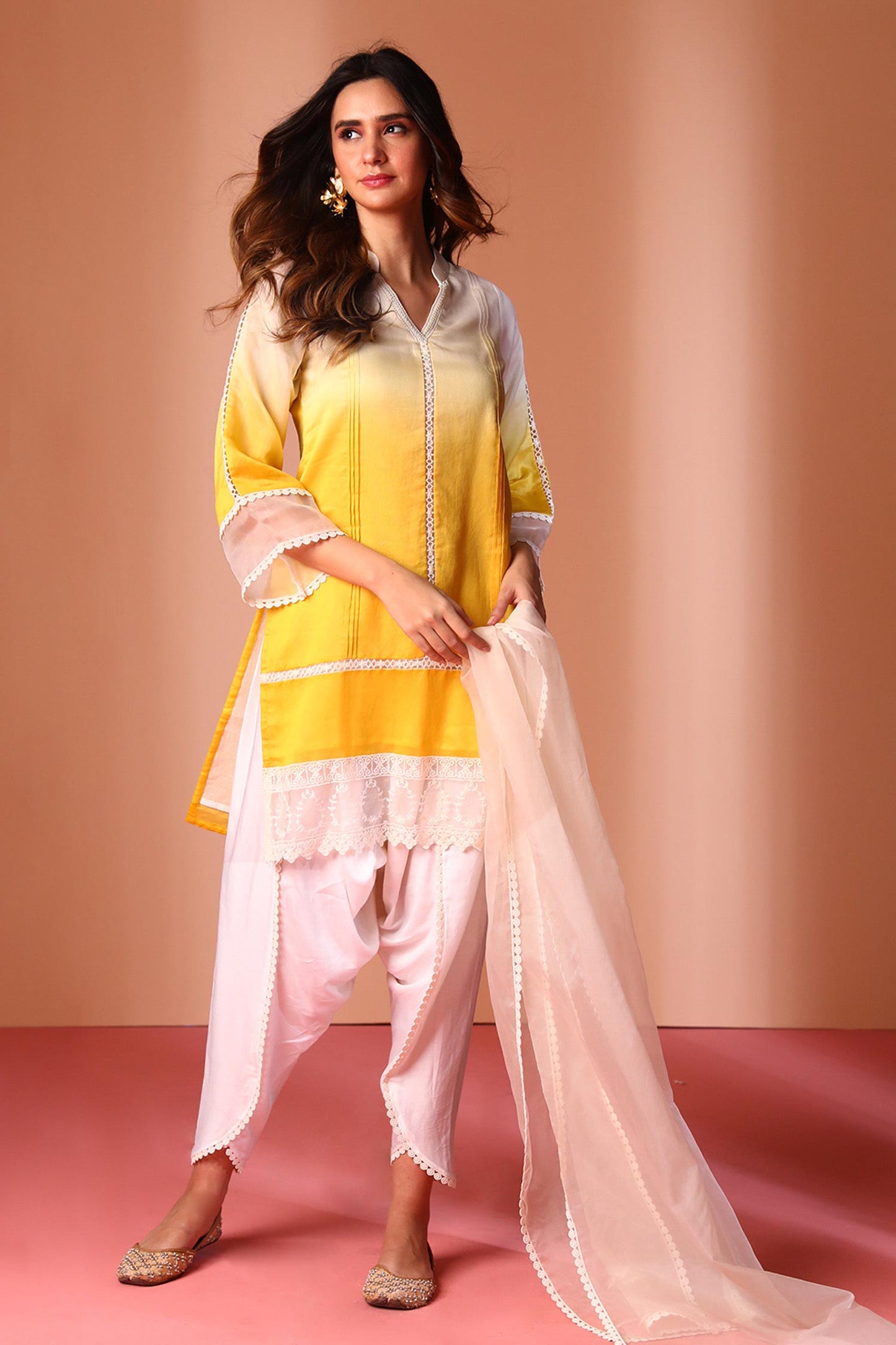 Anassa - Teal Ombre Kurta Set