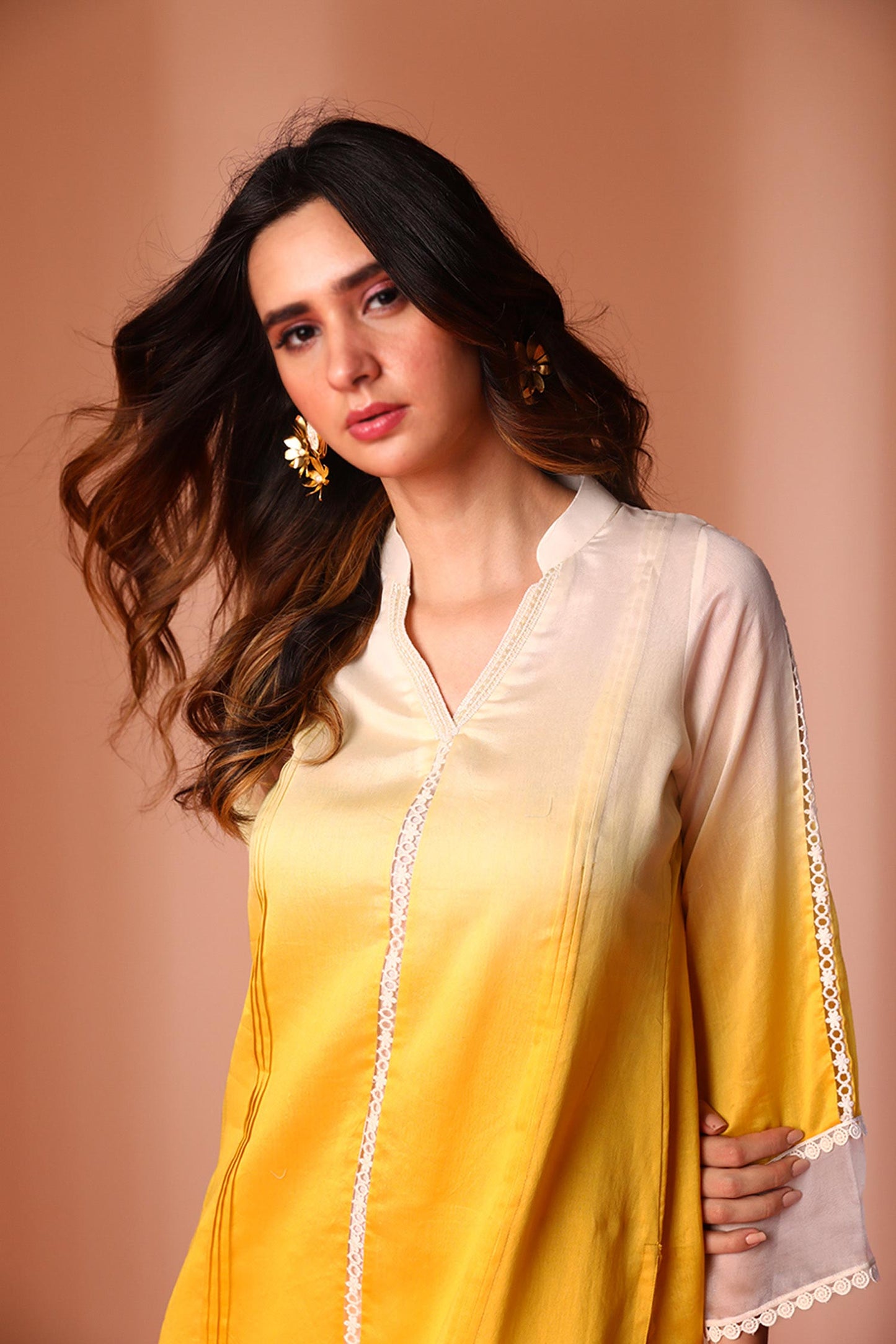Anassa - Teal Ombre Kurta Set