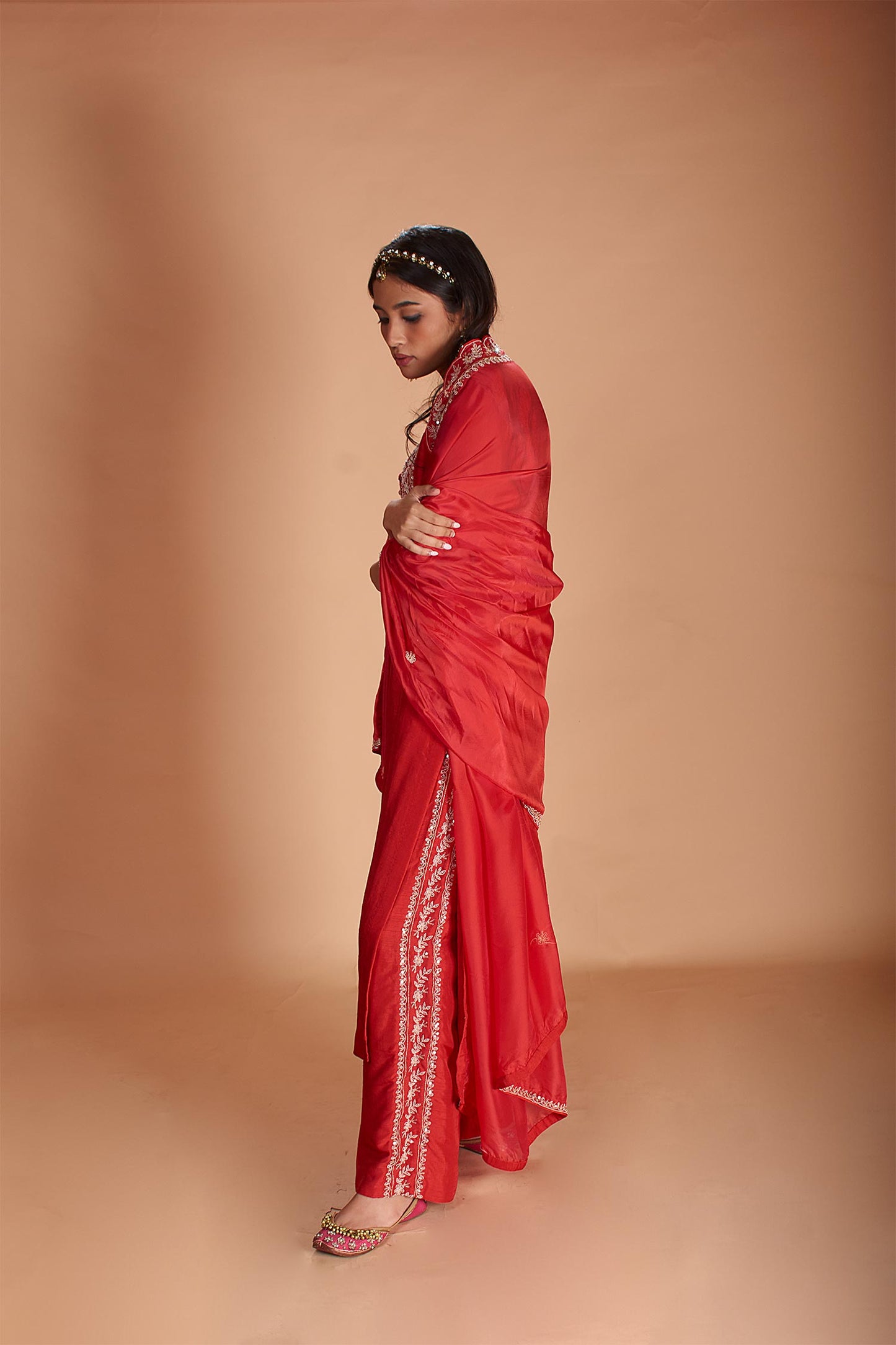 Keisha - Rust Orange Straight Kurta & Palazzos