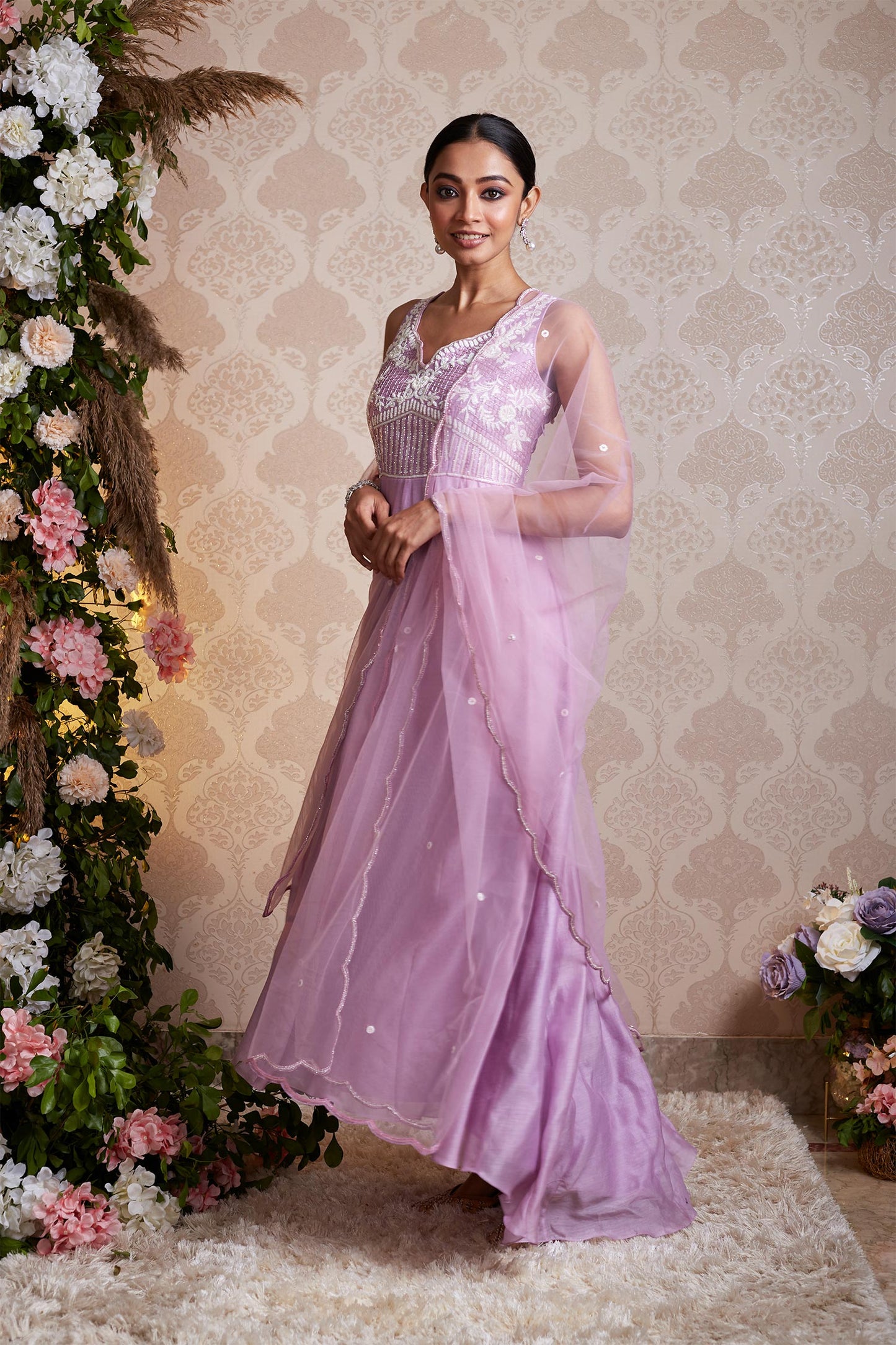 Alisa - Lilac High Low Anarkali