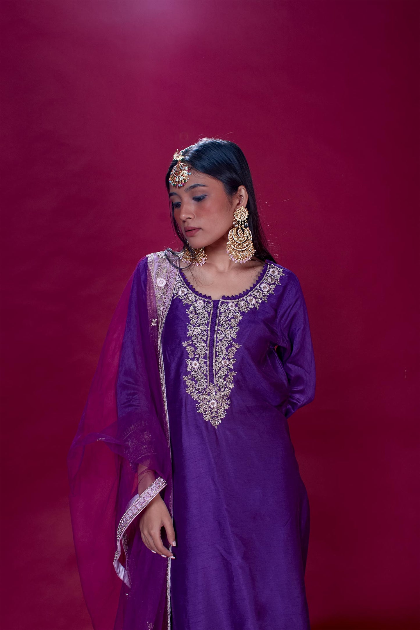 Inaya - Purple Kurta and Cigarette Pants