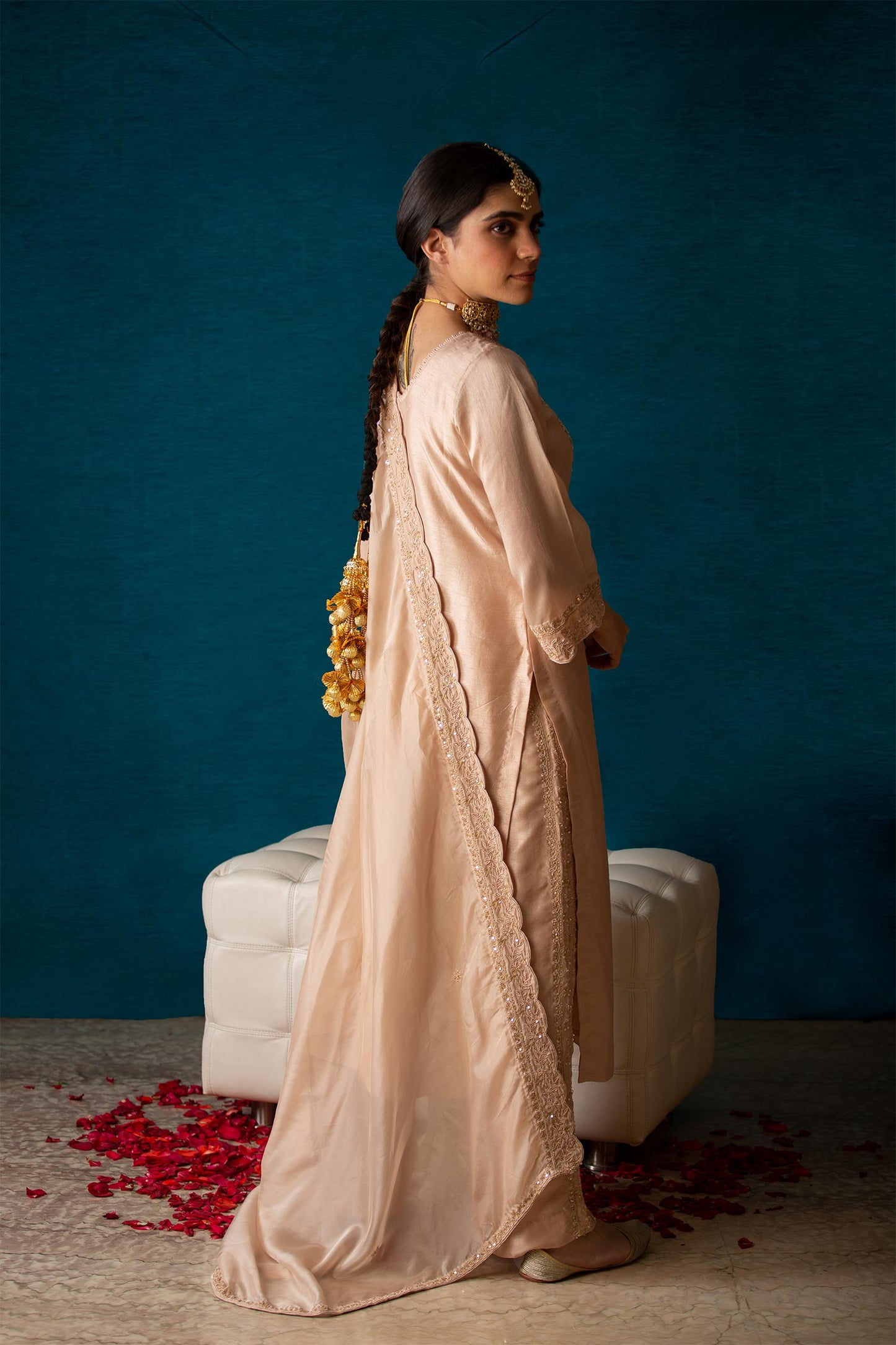 Keisha - Nude Straight Kurta & Palazzos