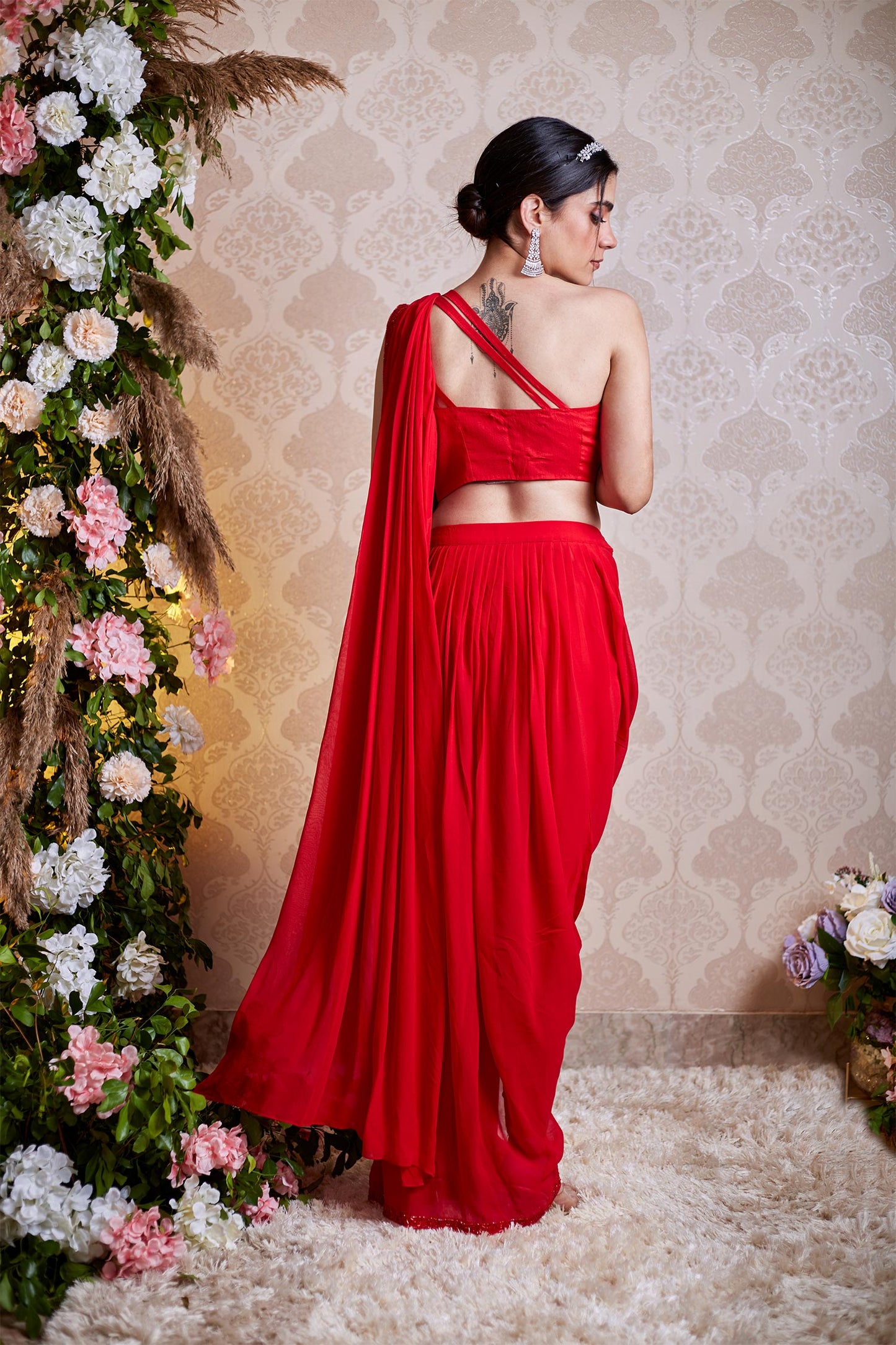 Kai - Red Blouse & Saree
