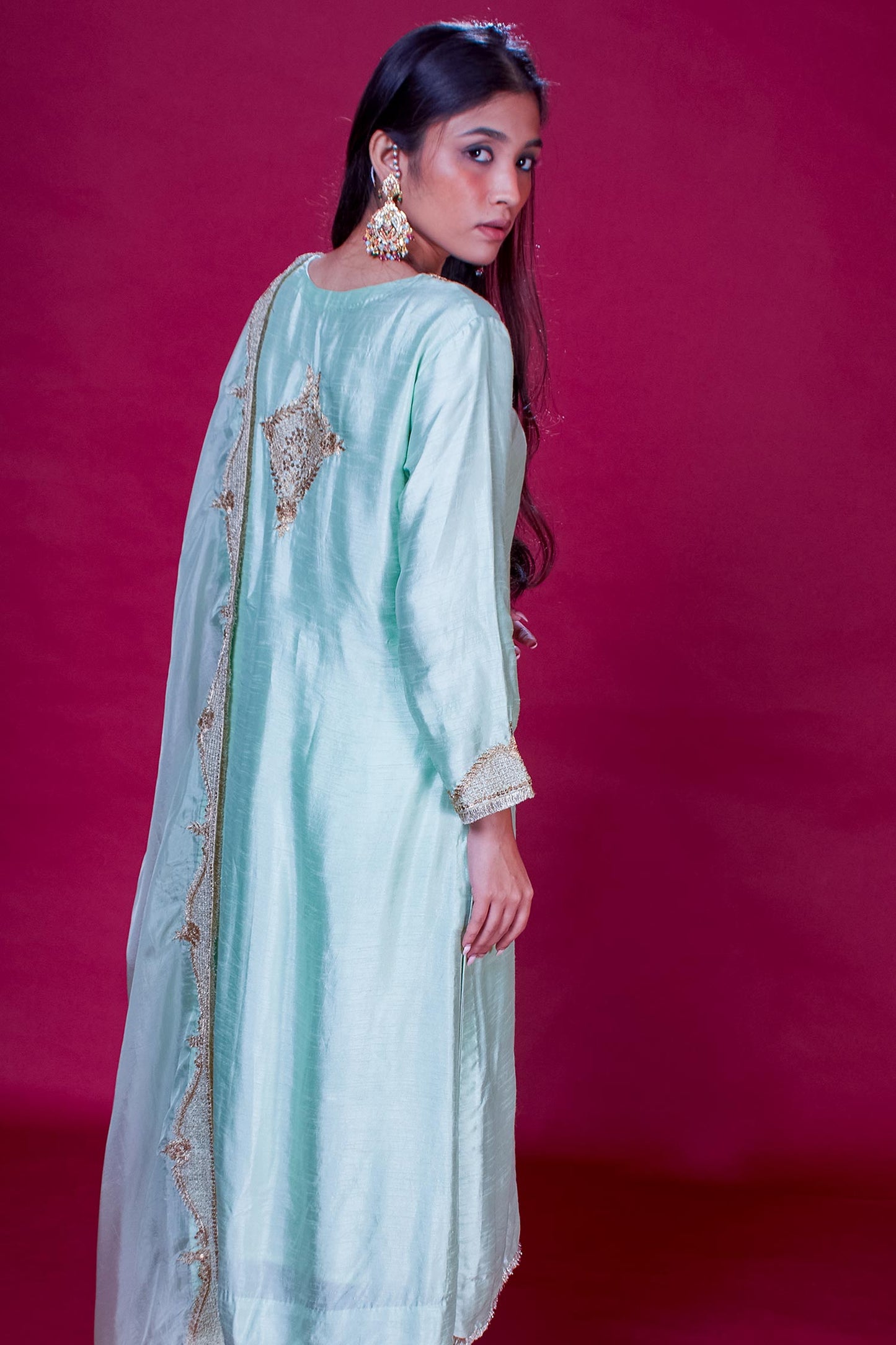 Aanya - Light Green Embroidered Kurta