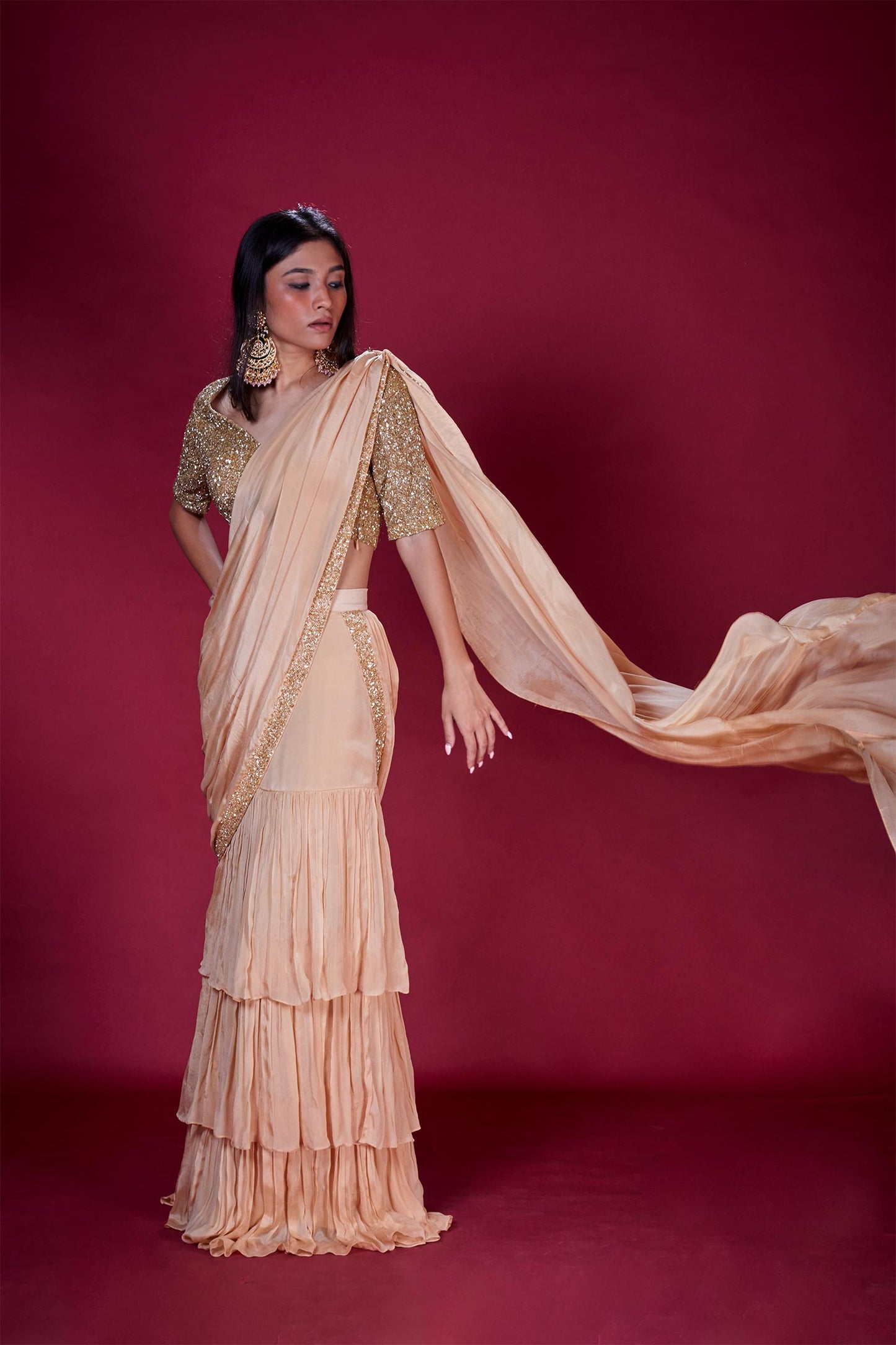 Eira - Gold Blouse & Saree