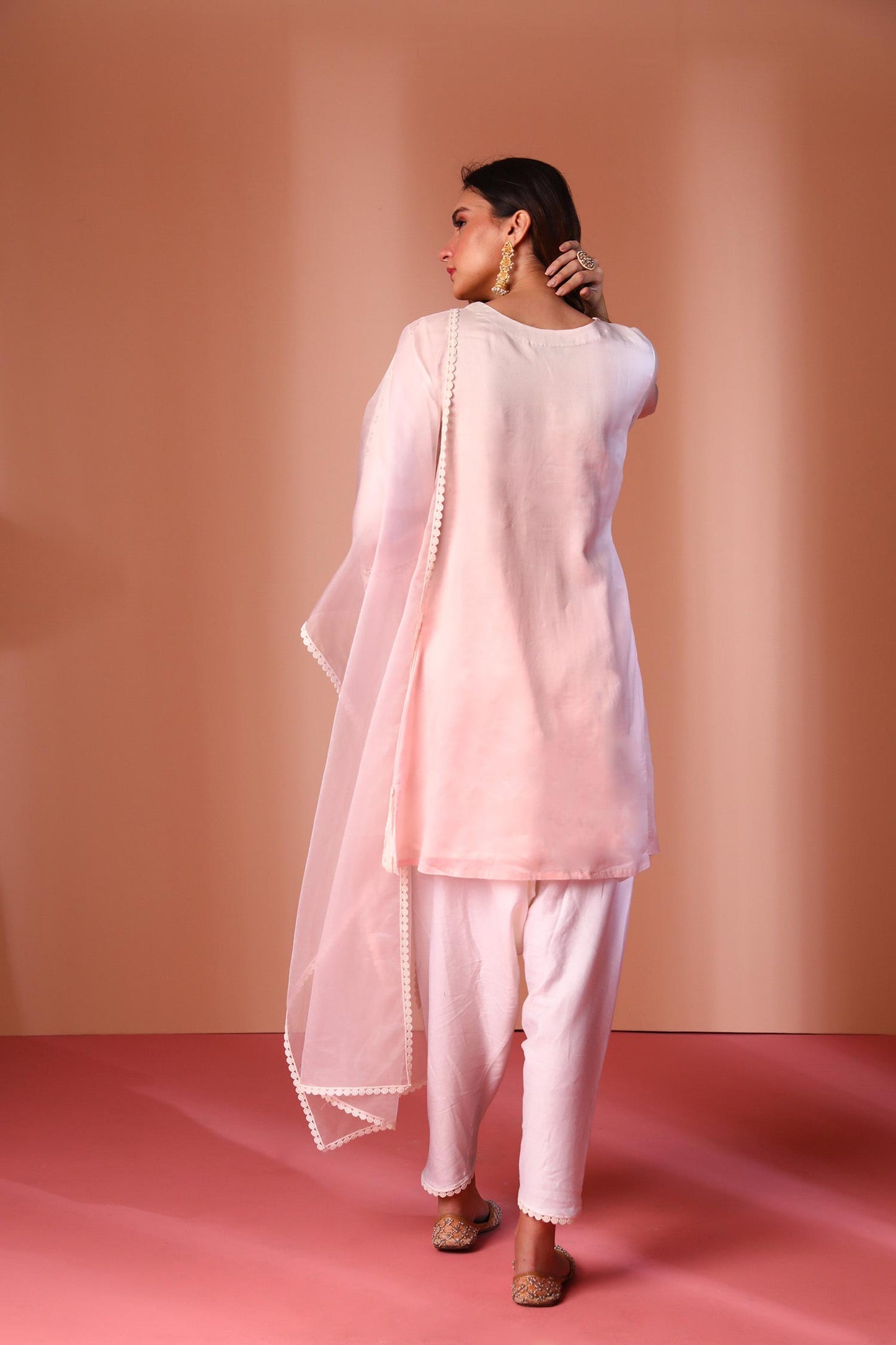 Azalea - Blush Pink Ombre Kurta Set