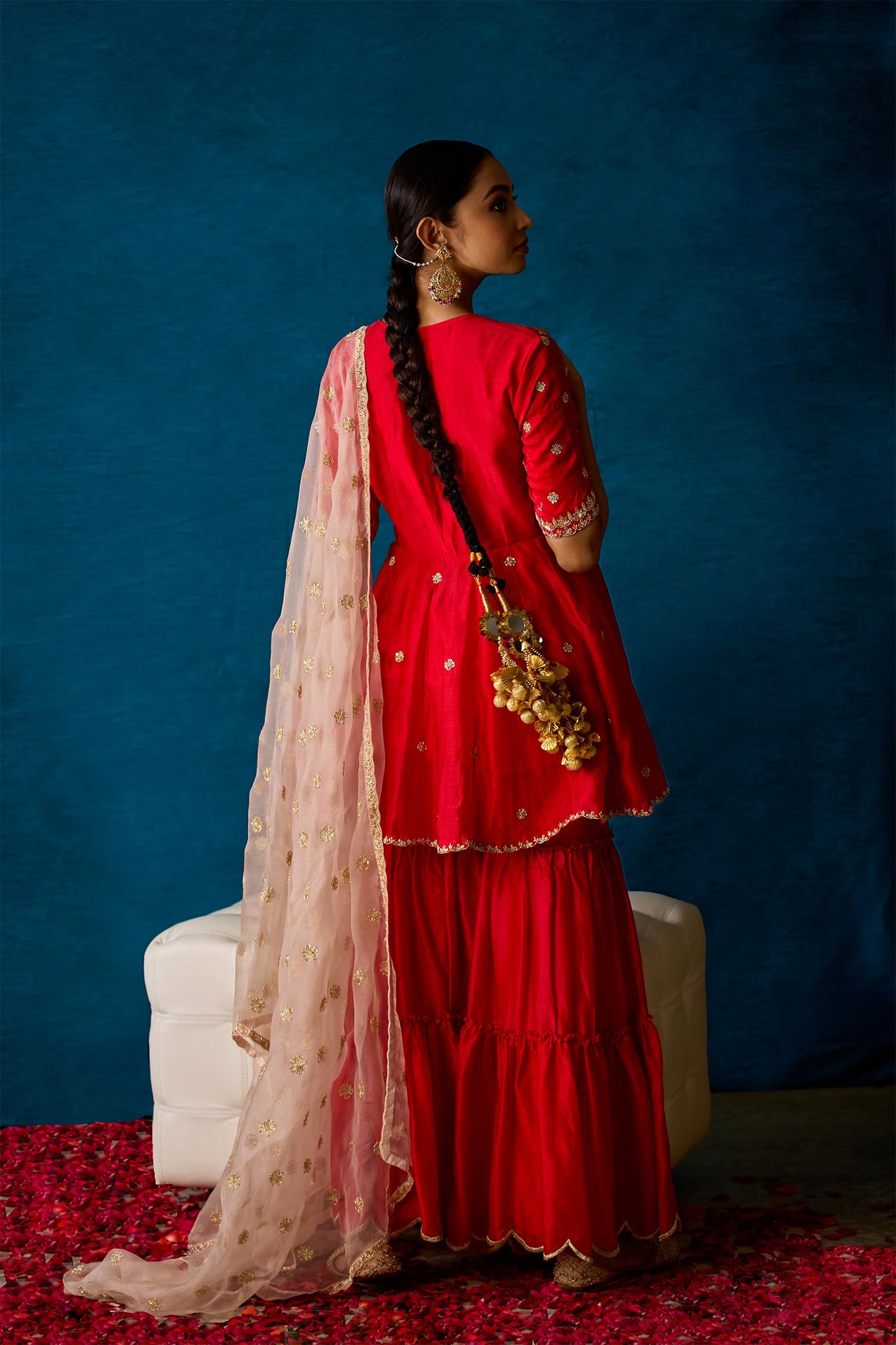 Eina - Red Angrakha & Sharara