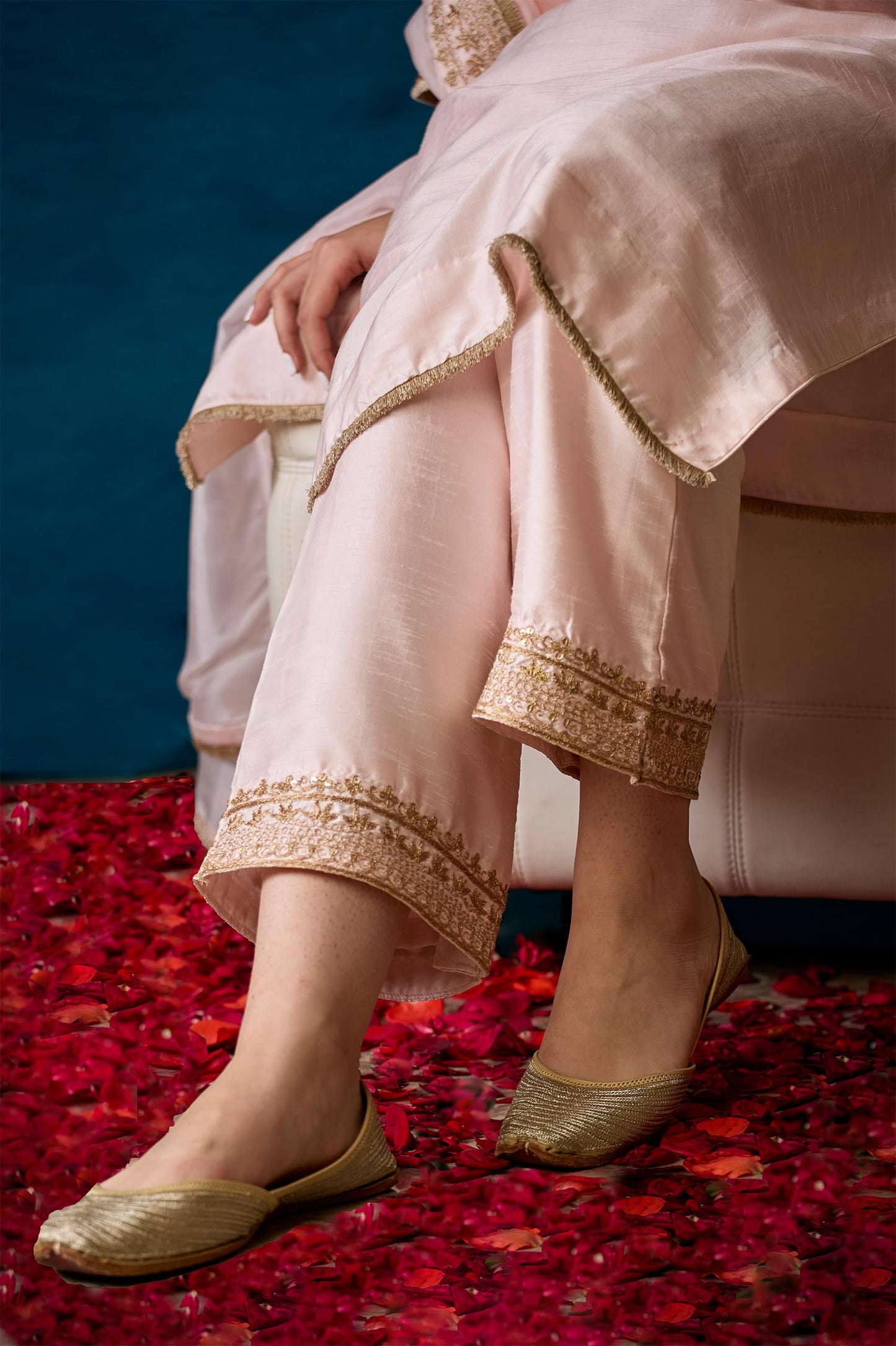 Asra - Light Pink Embroidered Kurta