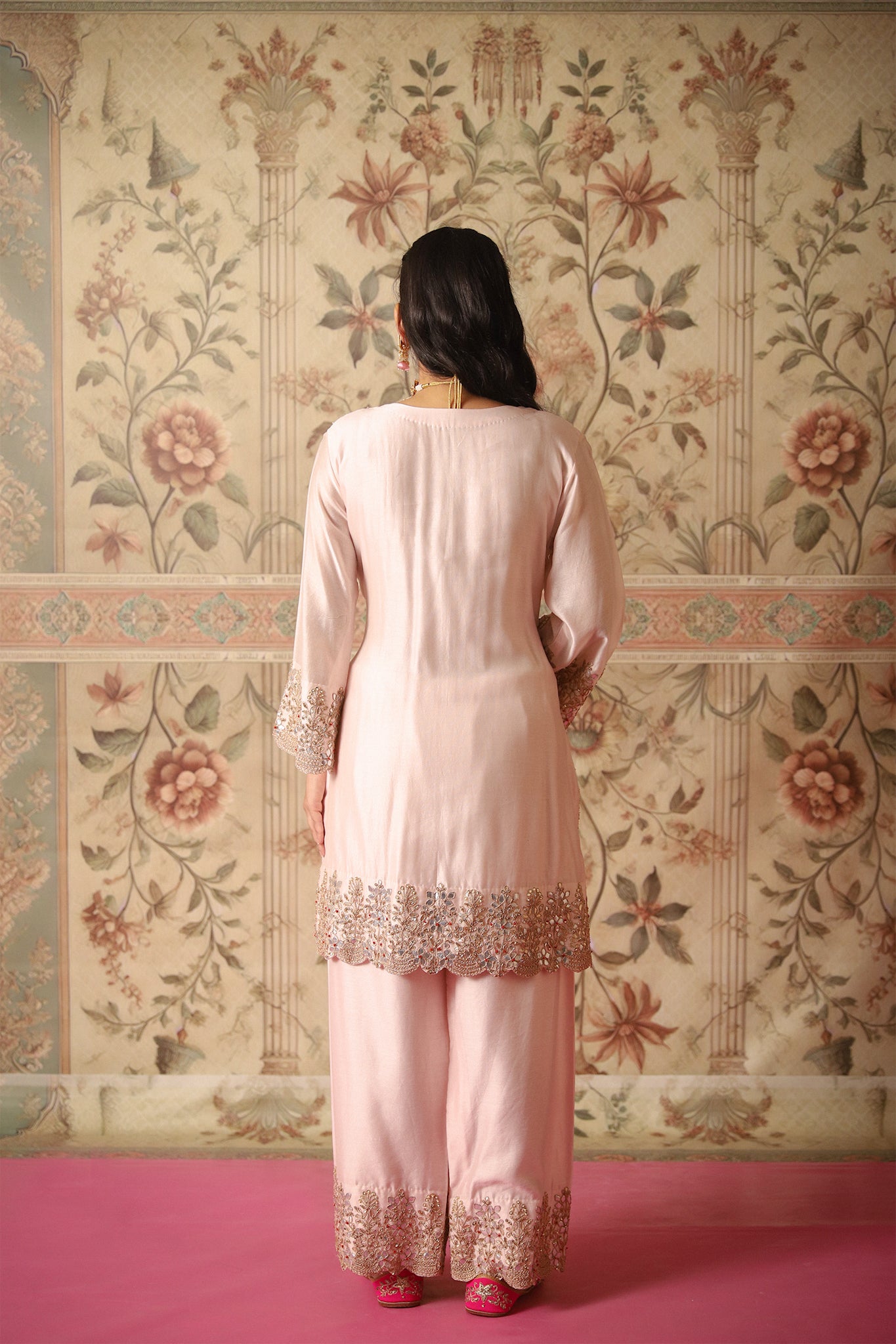 Gulnaza Light Pink Gota Patti Kurta