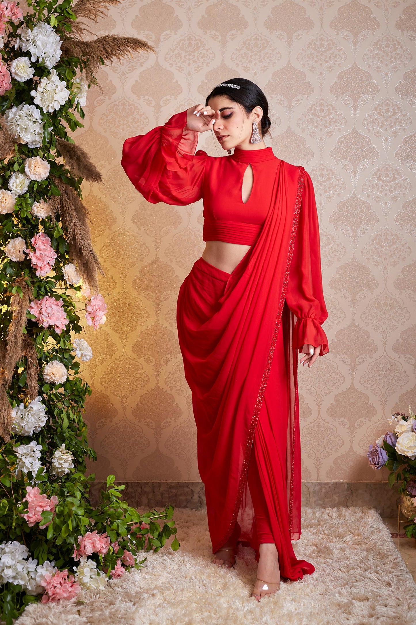 Kai - Red Blouse & Saree