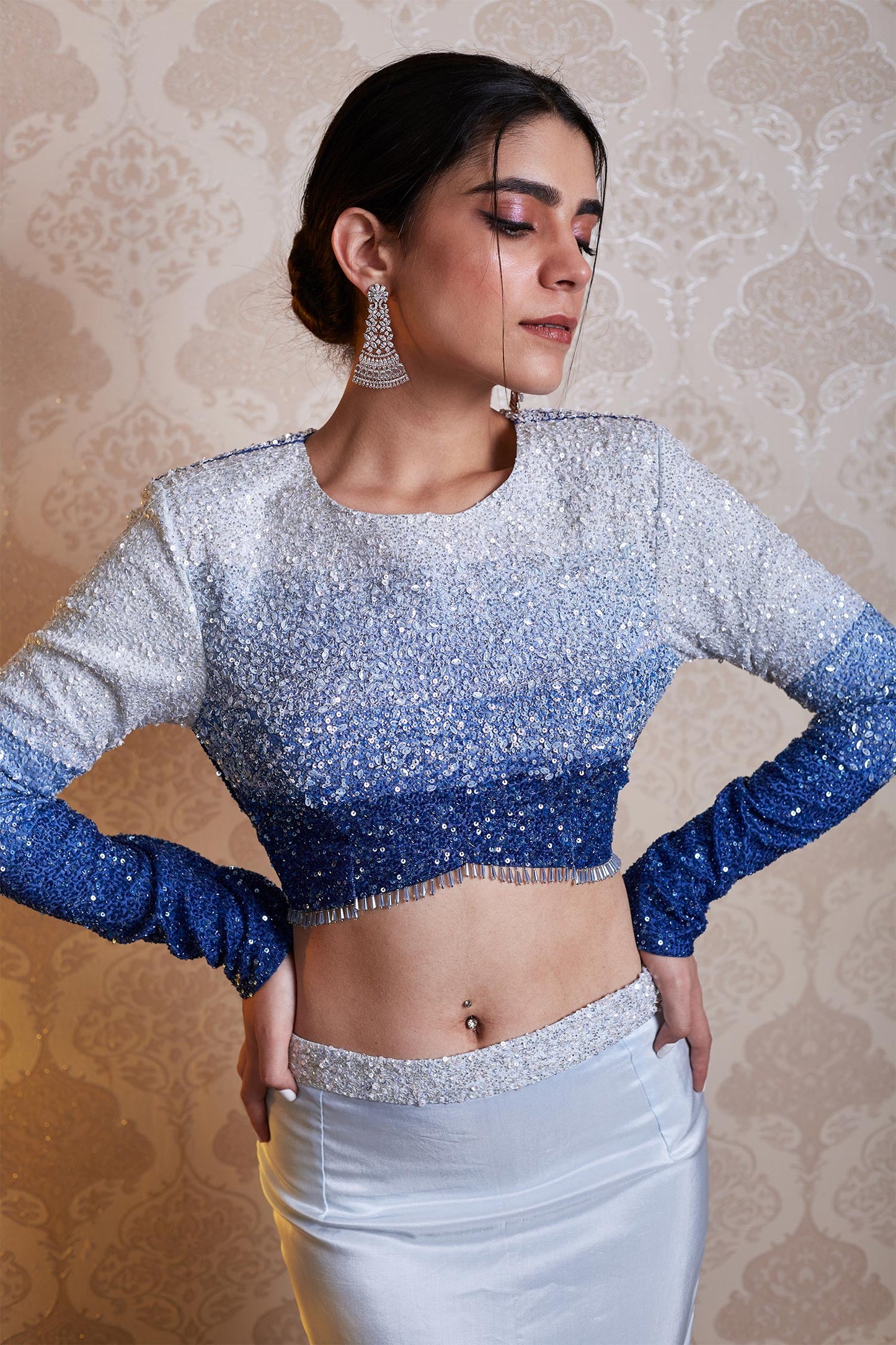 Zayla - Blue Ombre Lehenga