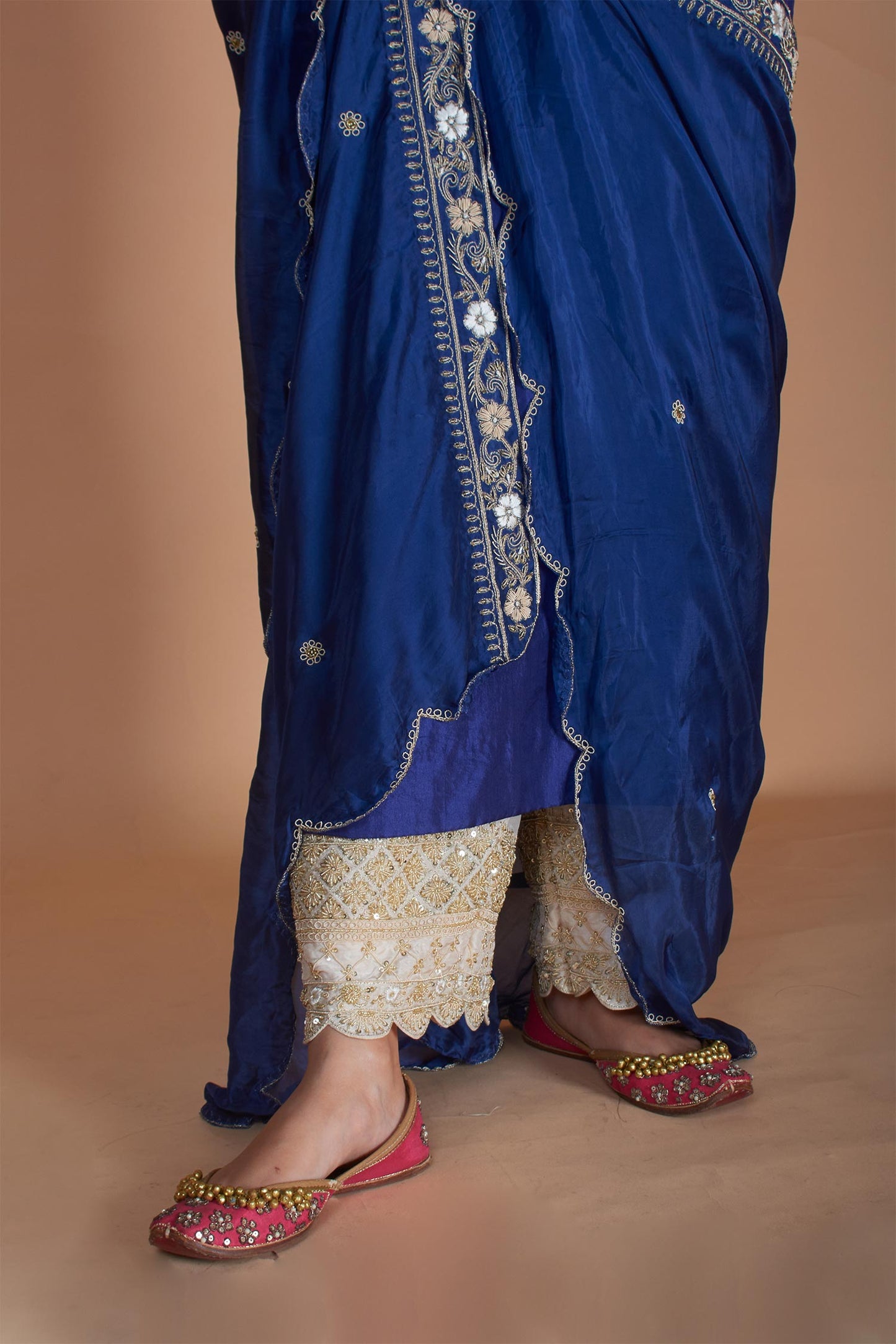 Kimaya - Midnight Blue Silk Kurta & Palazzos