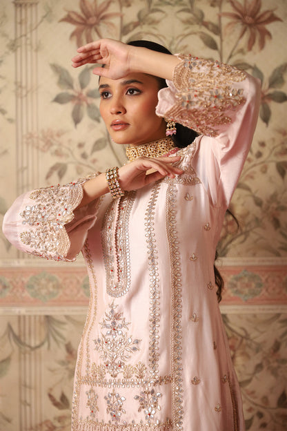 Gulnaza Light Pink Gota Patti Kurta