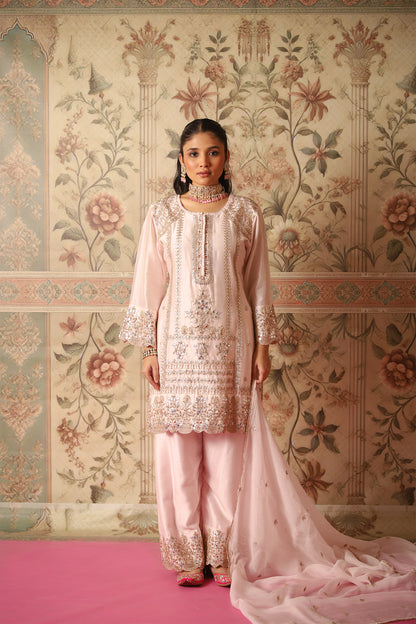 Gulnaza Light Pink Gota Patti Kurta