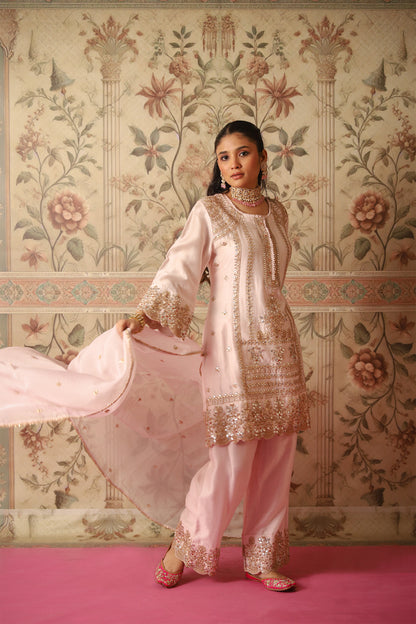 Gulnaza Light Pink Gota Patti Kurta